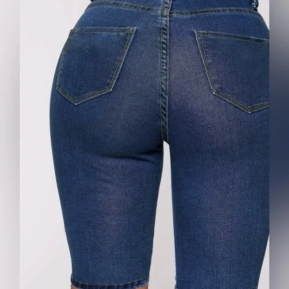 Bermuda -Premium Mid length Jean Shorts - Picture 6 of 9